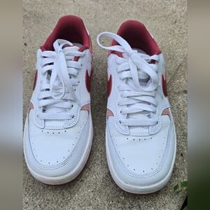 White and Red Sneakers